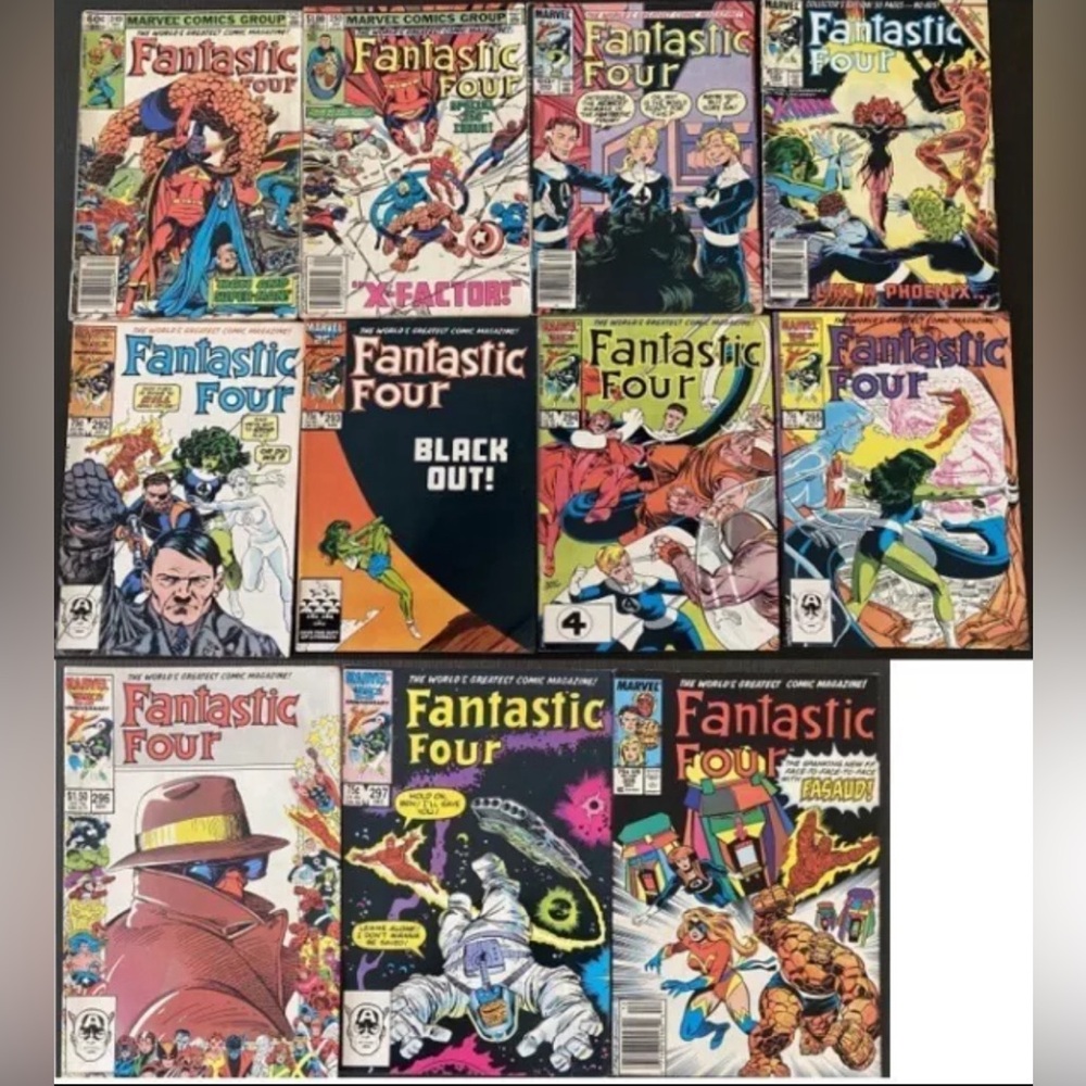 Fantastic Four 249, 250, 265, 286, 292, 293, 294, 295, 296, 297, 309, LOT Of 11